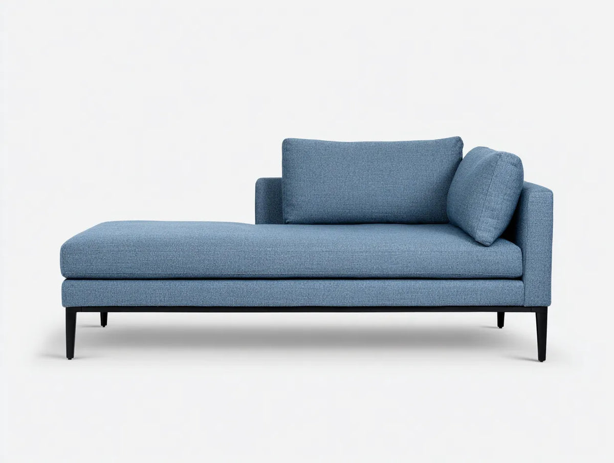 Poltrona relax in tessuto blu 185×90×78 cm - blu - stile contemporaneo