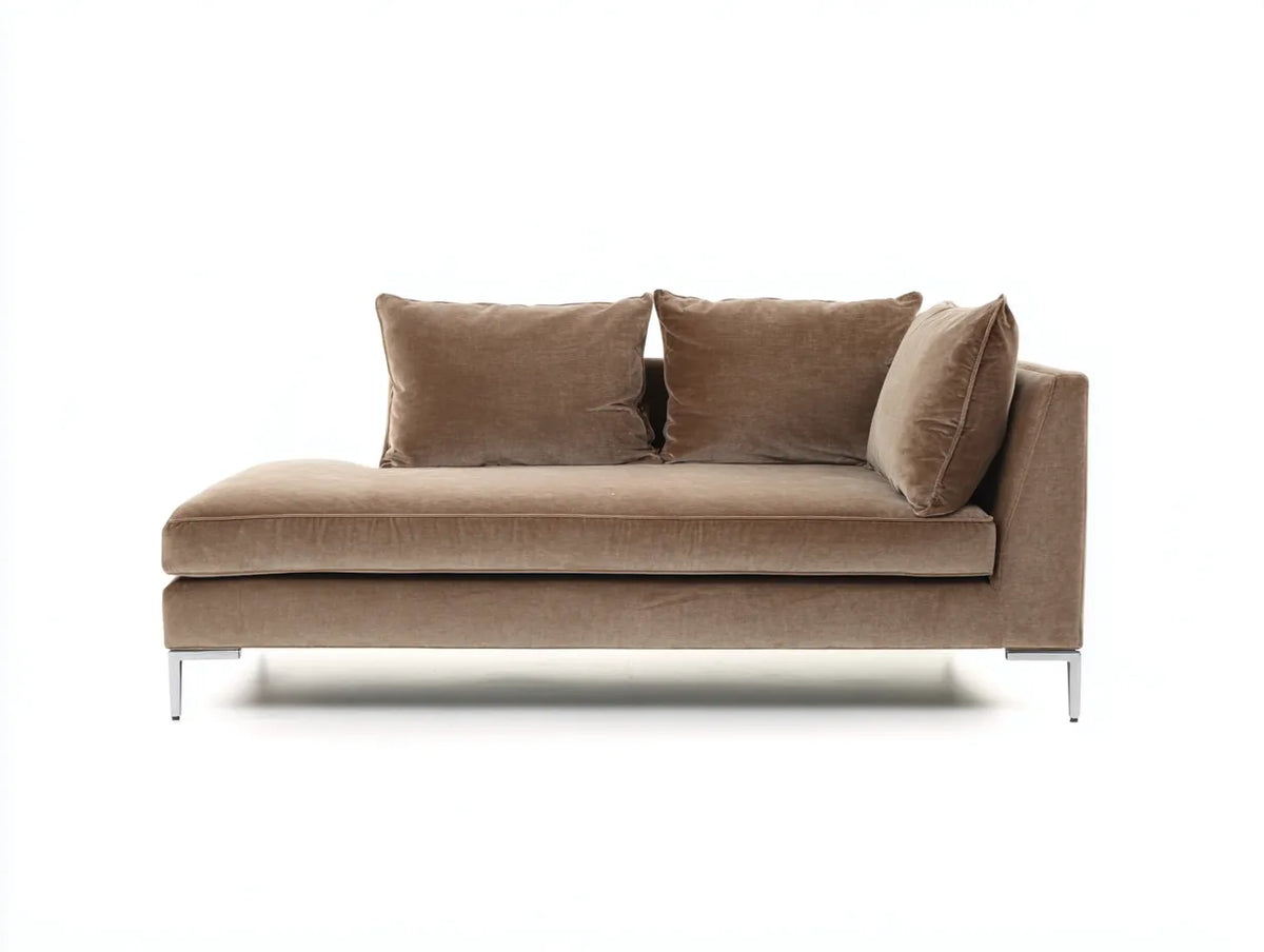 Poltrona Reclinabile Soggiorno in tessuto 175×90×80 cm - marrone chiaro - stile moderno