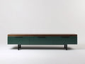 Credenza in legno 190×44×62 cm - verde scuro e marrone - stile moderno