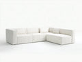 Divano angolare in tessuto 294×188×72 cm - bianco - design modulare