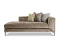 Poltrona reclinabile in tessuto beige 195×88×82 cm - beige - chaise longue elegante