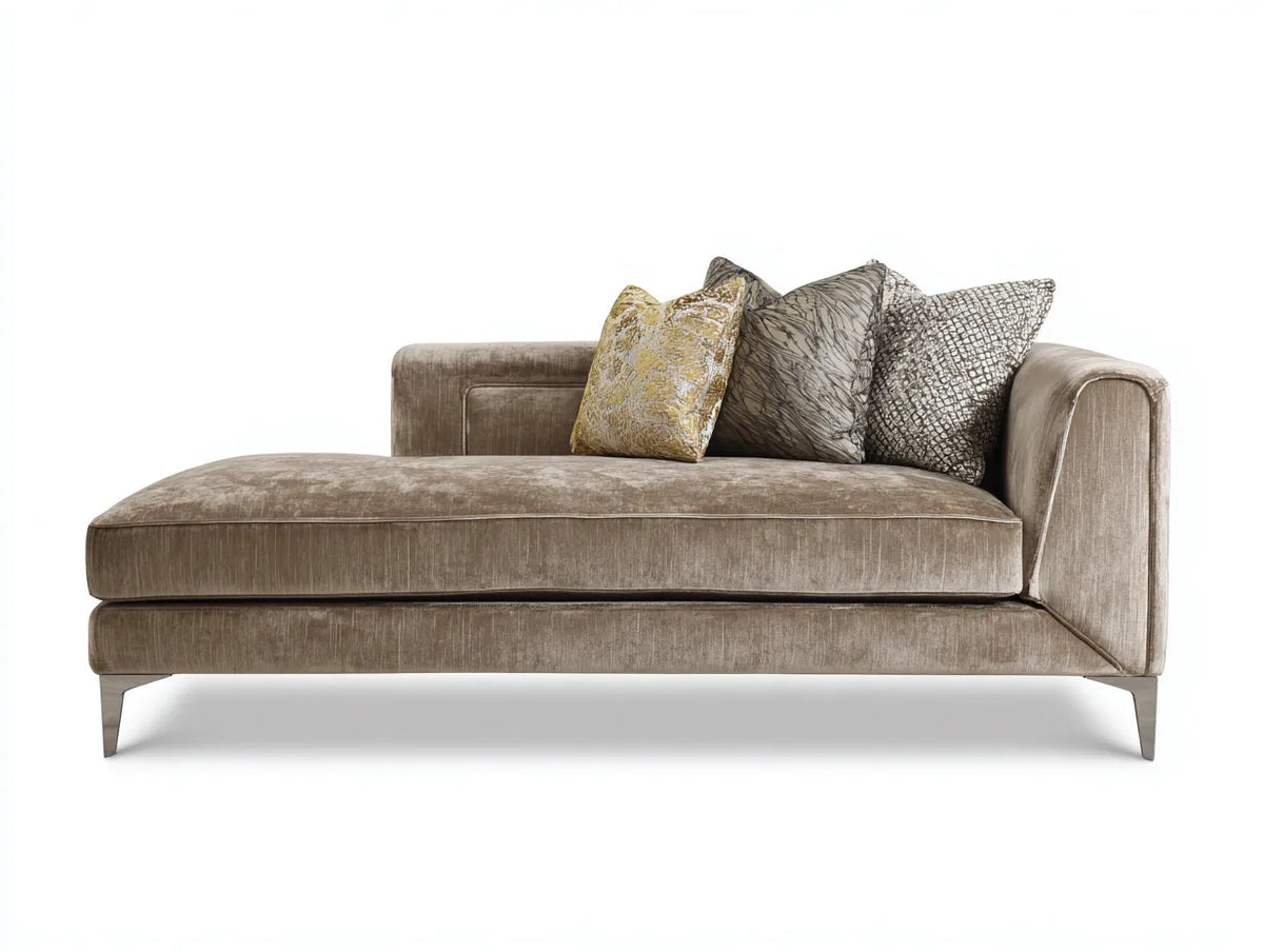 Poltrona reclinabile in tessuto beige 195×88×82 cm - beige - chaise longue elegante