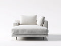 Poltrona Reclinabile Soggiorno in tessuto 125×105×82 cm - bianco - design contemporaneo