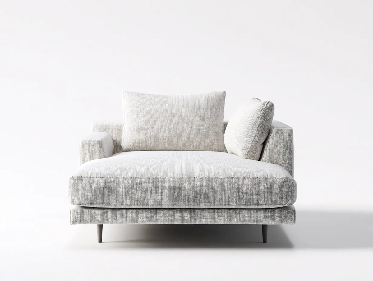 Poltrona Reclinabile Soggiorno in tessuto 125×105×82 cm - bianco - design contemporaneo